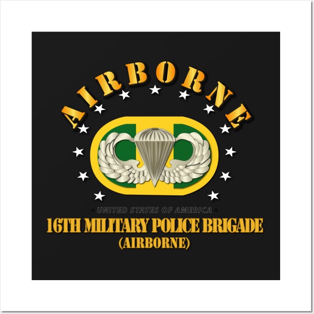 16th Military Police Brigade - Airborne w Oval Wall Art by twix123844